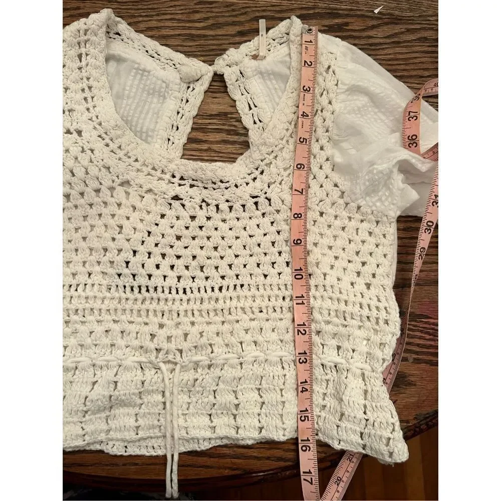 Free people Megan Crochet Top size xs